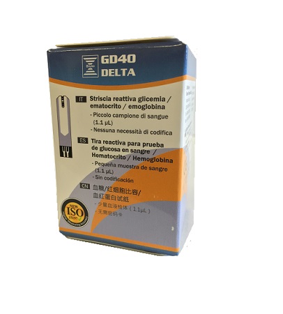 STRISCE MISURAZIONE GLICEMIA BRUNO GD40 DELTA 25 PEZZI - Magnumfarma.it