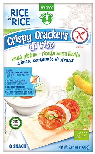 RICE&RICE CRISPY CRACKERS 100% RISO 160 G SENZA LIEVITO - Magnumfarma.it