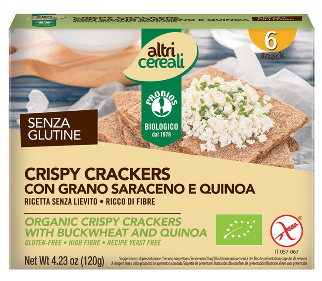ALTRICEREALI CRISPY GRANO SARACENO SENZA LIEVITO 180 G - Magnumfarma.it