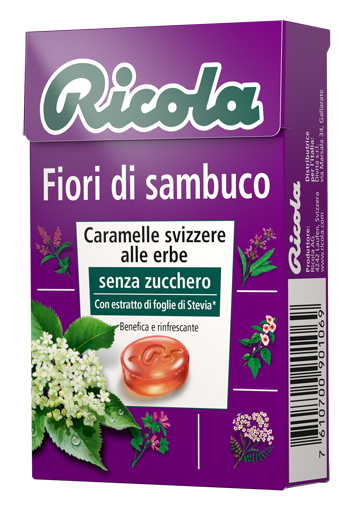 RICOLA FIORI DI SAMBUCO SENZA ZUCCHERO 50 G - Magnumfarma.it