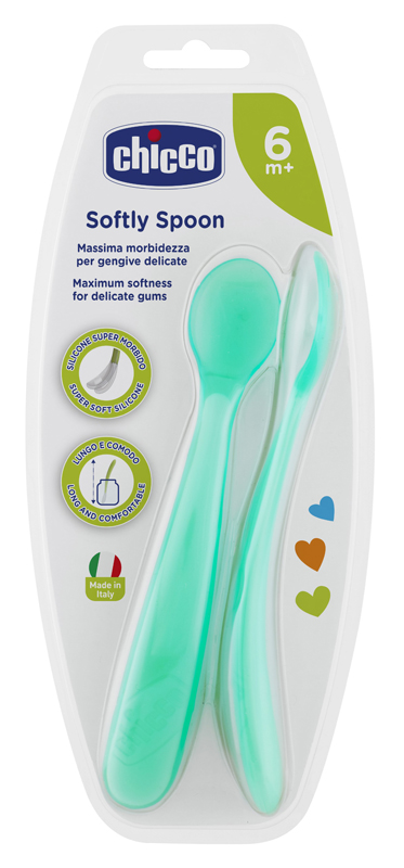 CHICCO CUCCHIAIO SILICONE MASCHILE BI PACK 6M+ - Magnumfarma.it