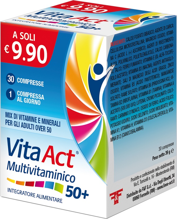 VITA ACT MULTIVITAMINICO 50+ 30 COMPRESSE - Magnumfarma.it