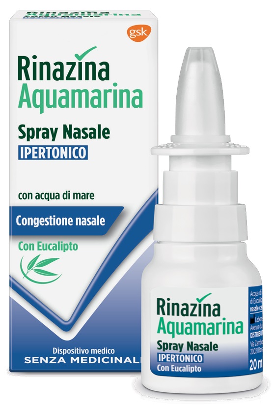 RINAZINA AQUAMARINA SPRAY NASALE IPERTONICO CON EUCALIPTO 20 ML - Magnumfarma.it