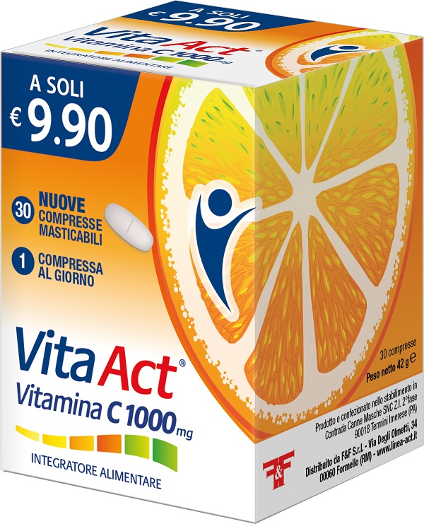 VITA ACT VITAMINA C 1000MG 30 COMPRESSE MASTICABILI - Magnumfarma.it