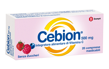 CEBION MASTICABILE SENZA ZUCCHERO VITAMINA C 500 MG 20 COMPRESSE - Magnumfarma.it