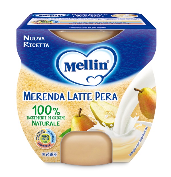 MELLIN MERENDA LATTE PERA 2 X 100 G - Magnumfarma.it