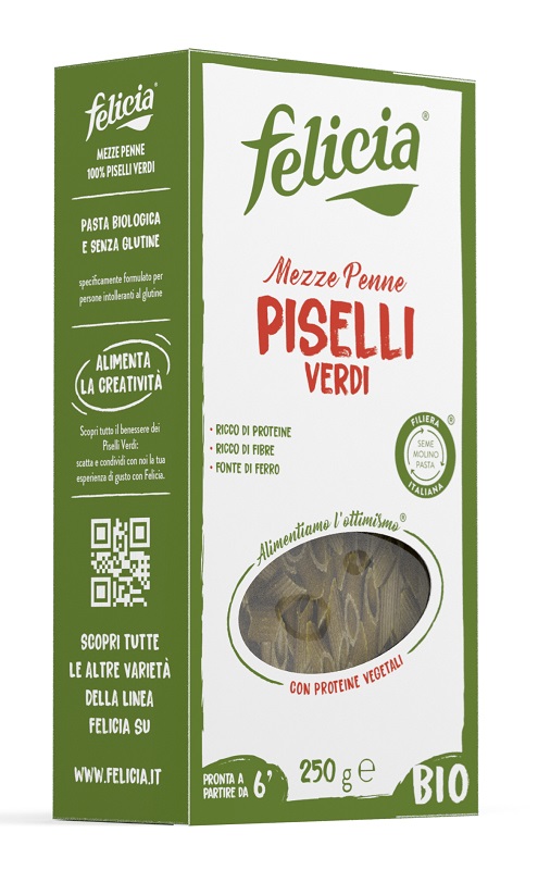 FELICIA BIO MEZZE PENNE PISELLI VERDI 250 G - Magnumfarma.it