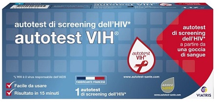 AUTOTEST VIH SCREENING DELL'HIV CONTIENE 1 AUTOTEST + SOLUZIONE + BISTURI + CEROTTO + GARZA + SALVIETTA DISINFETTANTE - Magnumfarma.it