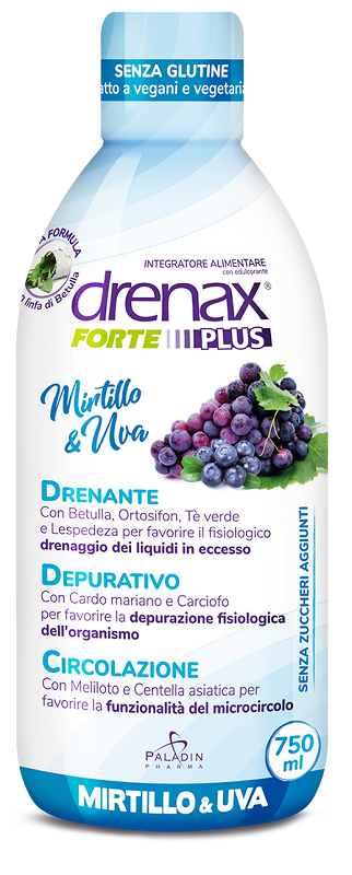 DRENAX FORTE PLUS ORIGINALE CON MIRTILLO E UVA 750 ML - Magnumfarma.it