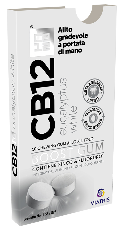 CB12 BOOST EUCALYPTUS WHITE 10 CHEWING GUM - Magnumfarma.it