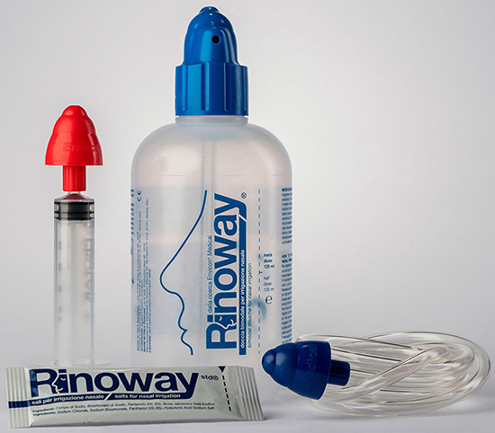 RINOWAY DOCCIA PER IRRIGAZIONE NASALE + 15 SALI ISOTONICI - Magnumfarma.it