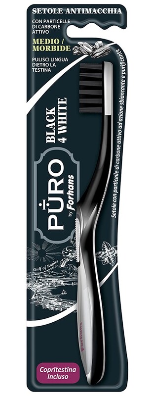FORHANS SPAZZOLINO BLACK4WHITE SETOLE CARBONE - Magnumfarma.it