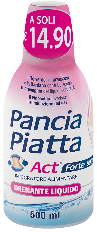 PANCIA PIATTA ACT FORTE DRENANTE LIQUIDO 500 ML - Magnumfarma.it