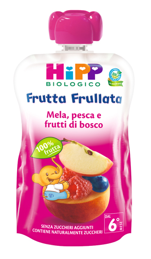 HIPP BIO FRUTTA FRULLATA MELA PESCA FRUTTI DI BOSCO 90 G - Magnumfarma.it
