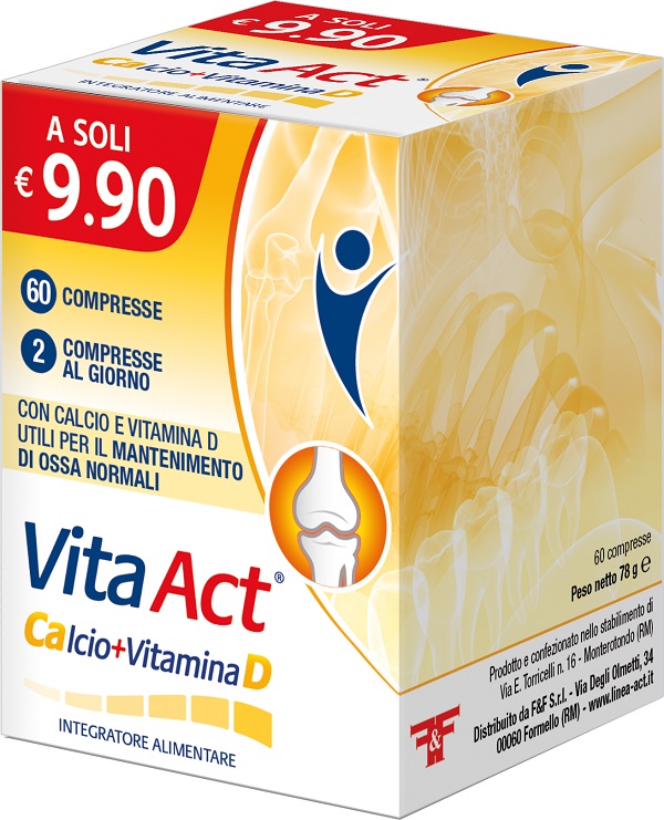 VITA ACT CALCIO + VITAMINA D 60 COMPRESSE - Magnumfarma.it