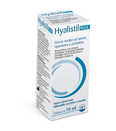 HYALISTIL PLUS GOCCE OCULARI ACIDO IALURONICO 0,4% ACQUA DISTILLATA DI GINKGO BILOBA + MIRTILLO NERO + FINOCCHIO + CENTELLA ASIATICA 10 ML - Magnumfarma.it