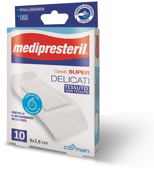 MEDIPRESTERIL CEROTTI DELICATI SUPER 8 X 3,8 10 PEZZI - Magnumfarma.it