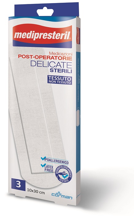 MEDICAZIONE POST OPERATORIA MEDIPRESETERIL DELICATA TNT 10X30CM 3 PEZZI - Magnumfarma.it