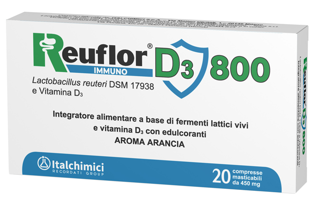 REUFLOR D3 800 20 COMPRESSE MASTICABILI AROMA ARANCIA - Magnumfarma.it