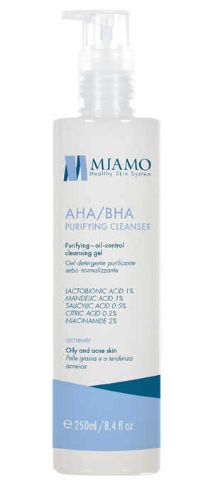MIAMO ACNEVER AHA/BHA PURIFYING CLEANSER 250 ML - Magnumfarma.it