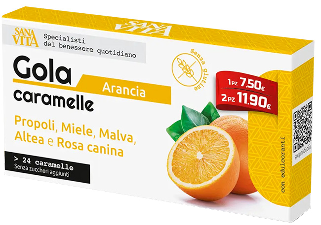 SANAVITA GOLA ARANCIA 24 COMPRESSE - Magnumfarma.it