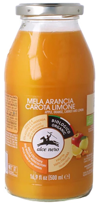 SUCCO 100% MELA ARANCIA CAROTA LIMONE BIO 500 ML - Magnumfarma.it
