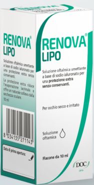 RENOVA COLLIRIO SOSTITUTO LACRIMALE A BASE DI ACIDO IALURONICO 0,4% E LIPIDI FLACONE DA 10 ML SENZA CONSERVANTI - Magnumfarma.it