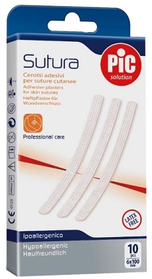 CEROTTO PER SUTURA PIC SOLUTION 6 X 100 MM 10 PEZZI - Magnumfarma.it