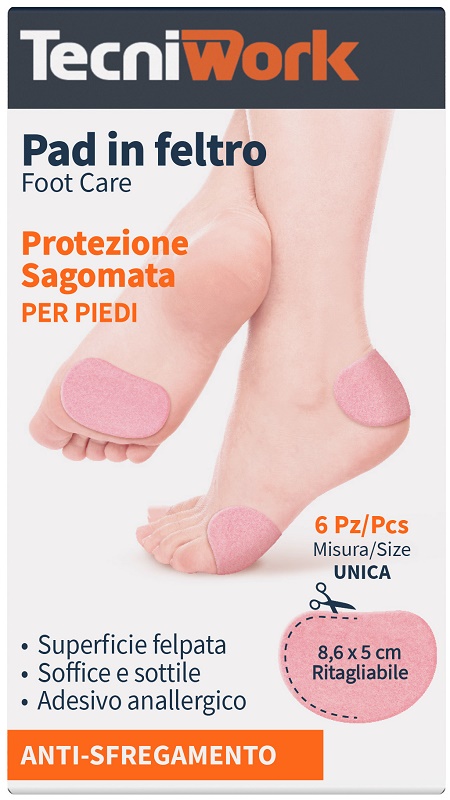 PAD IN FELTRO SAGOMATO 8,6X5CM 6 PEZZI - Magnumfarma.it