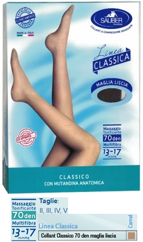 SAUBER CLASSICO COLLANT 70 DENARI MAGLIA LISCIA CAMEL 5 - Magnumfarma.it