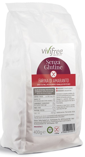 VIVIFREE FARINA DI AMARANTO SENZA GLUTINE 400 G - Magnumfarma.it