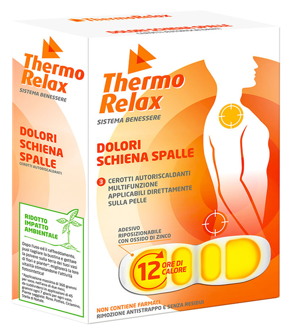 THERMORELAX CEROTTO AUTORISCALDANTE DOLORE SCHIENA/SPALLE 3 PEZZI - Magnumfarma.it