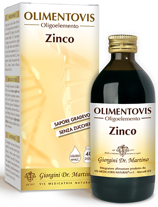 OLIMENTOVIS OLIGOELEMENTO ZINCO LIQUIDO ANALCOLICO SENZA ZUCCHERI 200 ML 40 DOSI - Magnumfarma.it