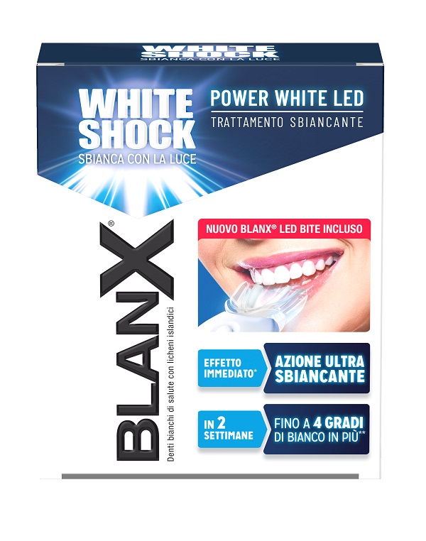 BLANX WHITE SHOCK TRATTAMENTO SBIANCANTE POWER WHITE 30 ML + LED BITE - Magnumfarma.it