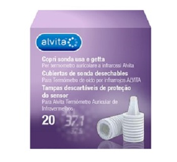 ALVITA COPRI SONDA USA E GETTA PER TERMOMETRO AD INFRAROSSI 20 PEZZI - Magnumfarma.it