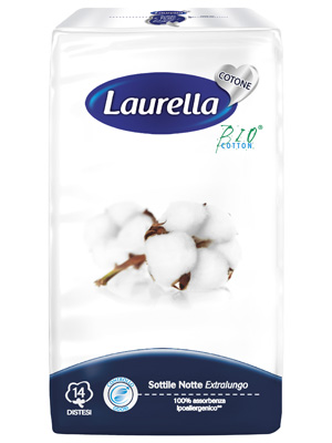 ASSORBENTE LAURELLA IN COTONE SOTTILE NOTTE DISTESO 14 PEZZI - Magnumfarma.it