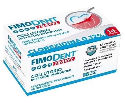 FIMODENT TRAVEL COLLUTORIO CLOREXIDINA SPDD 0,12% 14 FLACONCINI MONODOSE 10 ML - Magnumfarma.it