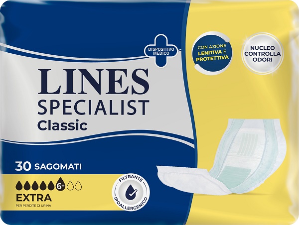 PANNOLONE LINES SPECIALIST CLASSIC SAGOMATO EXTRA 30 PEZZI - Magnumfarma.it
