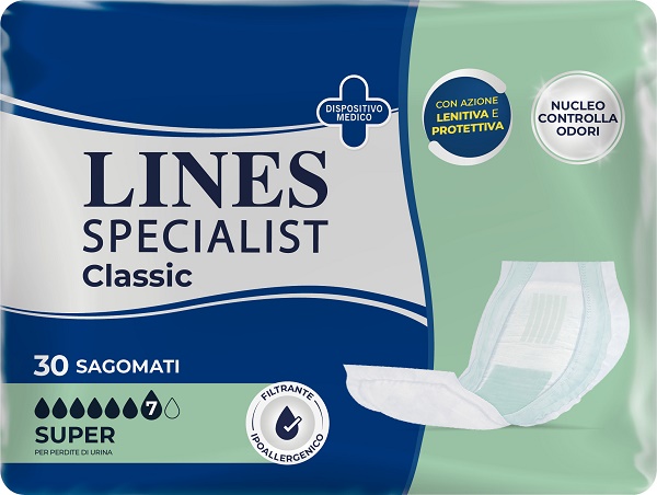 PANNOLONE LINES SPECIALIST CLASSIC SAGOMATO SUPER 30 PEZZI - Magnumfarma.it