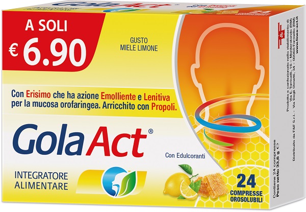GOLA ACT MIELE E LIMONE 24 COMPRESSE OROSOLUBILI - Magnumfarma.it