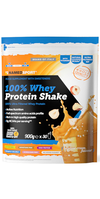 100% WHEY PROTEIN SHAKE HAZELNUT CREAM 900 G - Magnumfarma.it