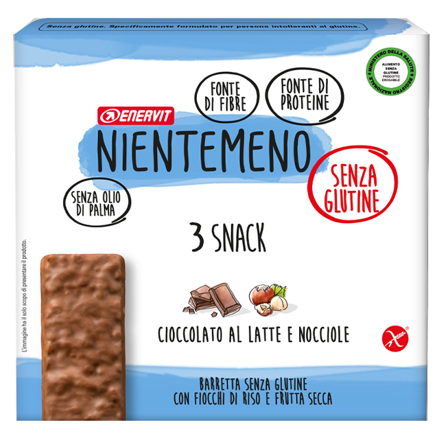 NIENTEMENO BAR CIOCCOLATO AL LATTE NOCCIOLE 3 X 33 G - Magnumfarma.it
