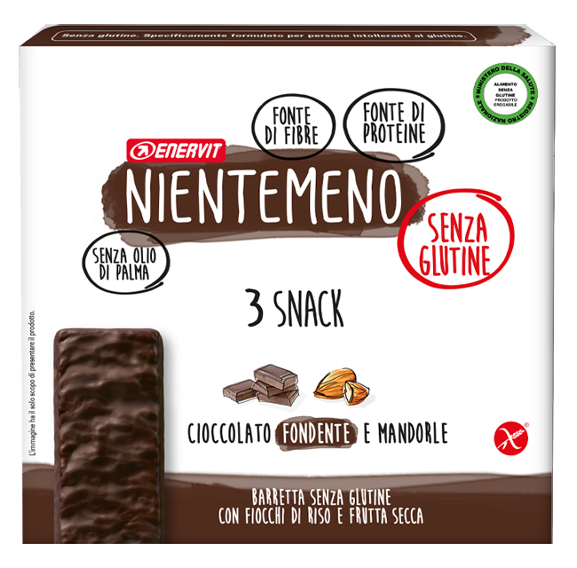 NIENTEMENO BAR FONDENTE MANDORLE 3 X 33 G - Magnumfarma.it