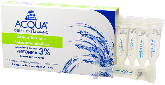 ACQUA DELLE TERME DI ABANO SOLUZIONE IPERTONICA 3% PER LAVAGGIO NASALE - Magnumfarma.it