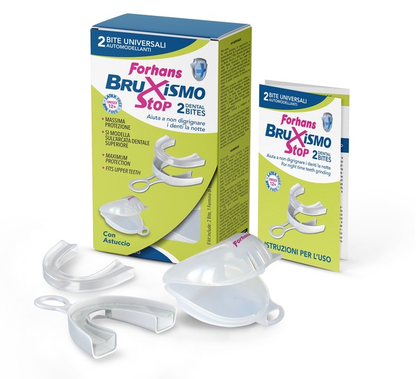 BITE UNIVERSALI AUTOMODELLANTI BRUXISMO STOP FORHANS 2 PEZZI - Magnumfarma.it