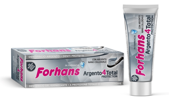 DENTIFRICIO SILVER 4 WHITE FORHANS 75 ML - Magnumfarma.it