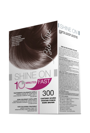 BIONIKE SHINE ON FAST TRATTAMENTO COLORANTE CAPELLI CASTANO SCURO 300 FLACONE 60 ML + TUBO 60 ML - Magnumfarma.it
