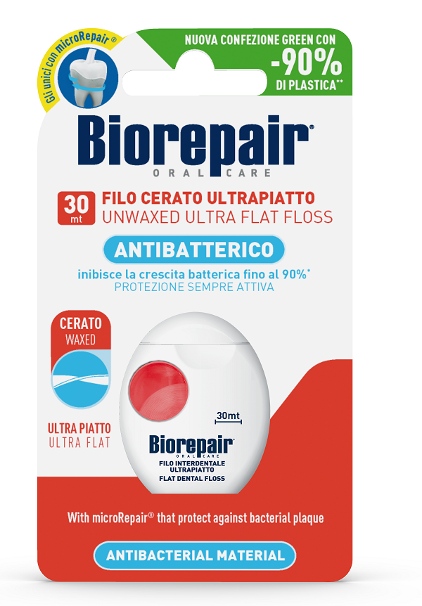 BIOREPAIR ORAL CARE ANTIBATTERICO FILO NON CERATO ULTRAPIATTO DENTI SENSIBILI 25+5 METRI - Magnumfarma.it