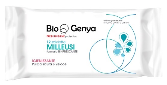 BIOGENYA FRESH HYGIENE PROTECTION 12 SALVIETTE MILLEUSI RINFRESCANTE IGIENIZZANTE - Magnumfarma.it