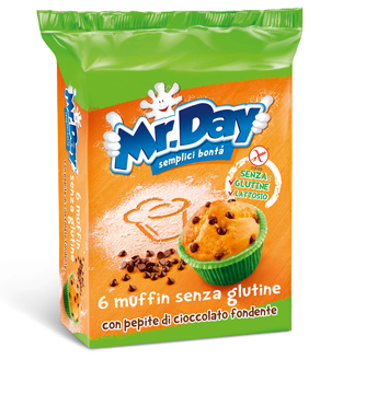 MR DAY MUFFIN SENZA GLUTINE CON PEPITE DI CIOCCOLATO FONDENTE 6 X 42 G - Magnumfarma.it